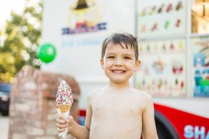 Flower Mound rainbow sprinkle cone texas ice cream birthday party