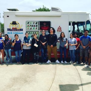 Students learning about small businesses like Texas Ice Cream